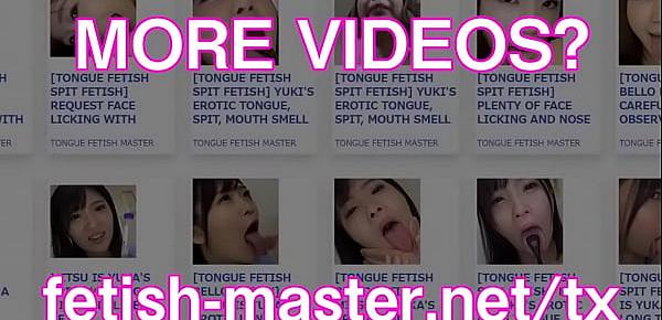  Japanese Asian Tongue Spit Face Nose Licking Sucking Kissing Handjob Fetish - More at fetish-master.net